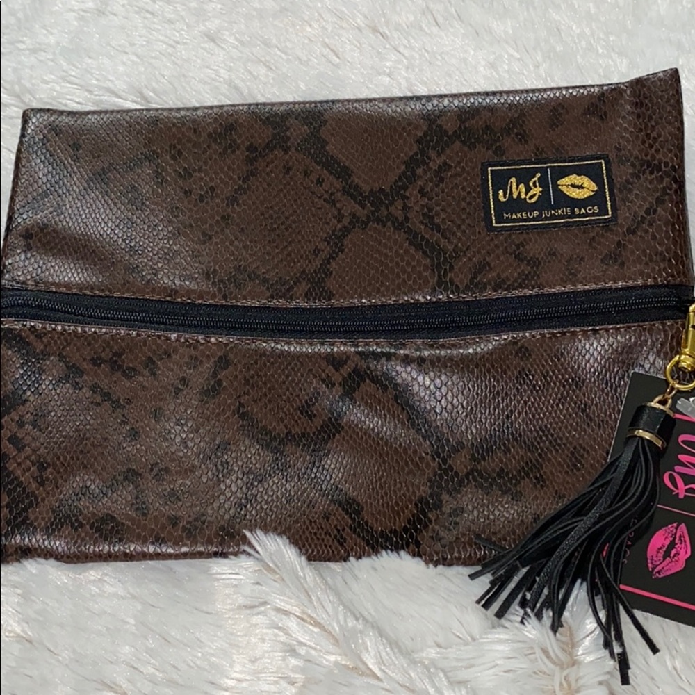 Medium GOLD LABEL Python Makeup Junkie Bag